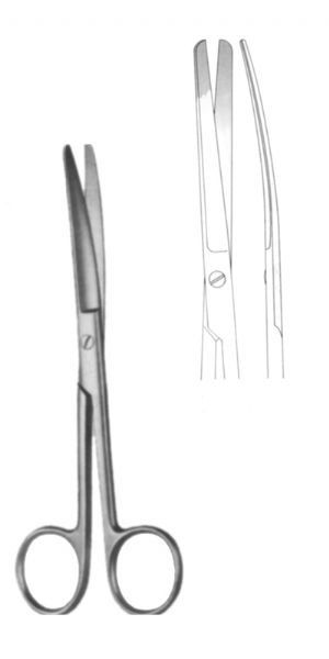 GRAZIL SURGICAL SCISSORS CVD BLUNT/BLUNT 14,5CM