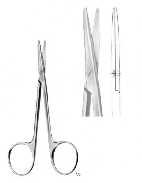 STRABISMUS SCISSORS STR B/B 115MM