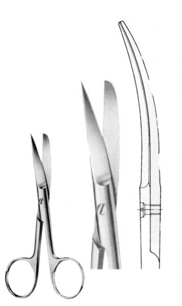 SURGICAL SCISSORS CVD.SP/BP 175MM