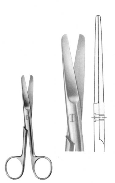 SURGICAL SCISSORS STR B/B 165MM